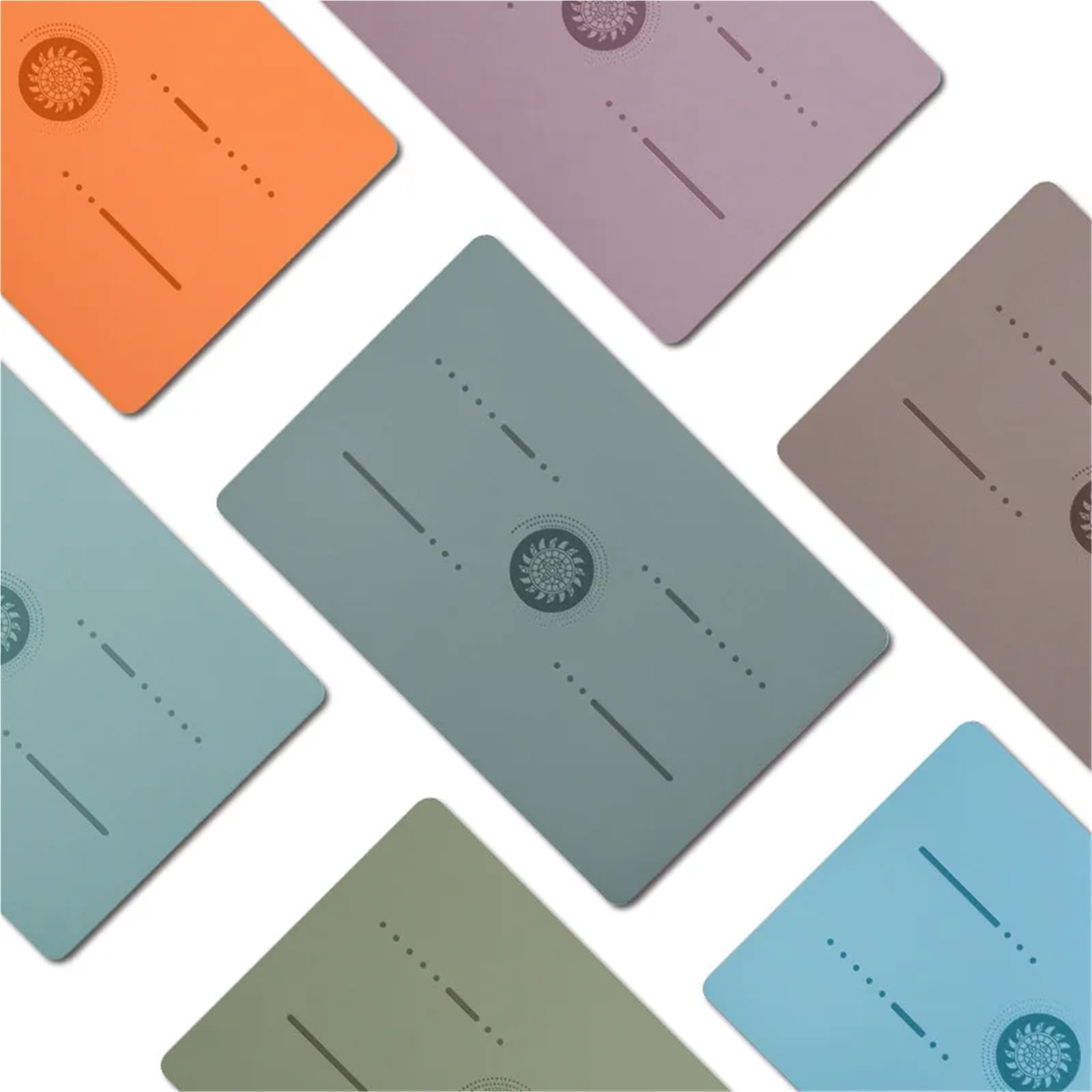 CHUNYAN Pu Natural Rubber Yoga Mat Flat Support Portable Mini Yoga Pad Anti-Slip Knee Cushion Meditation Head Upside Sport Exercise Mat