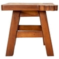 thumbnail image 3 of Sea Island Imports Taburete corto decorativo de madera de acacia tallada a mano con diseño de avión, 3 of 4