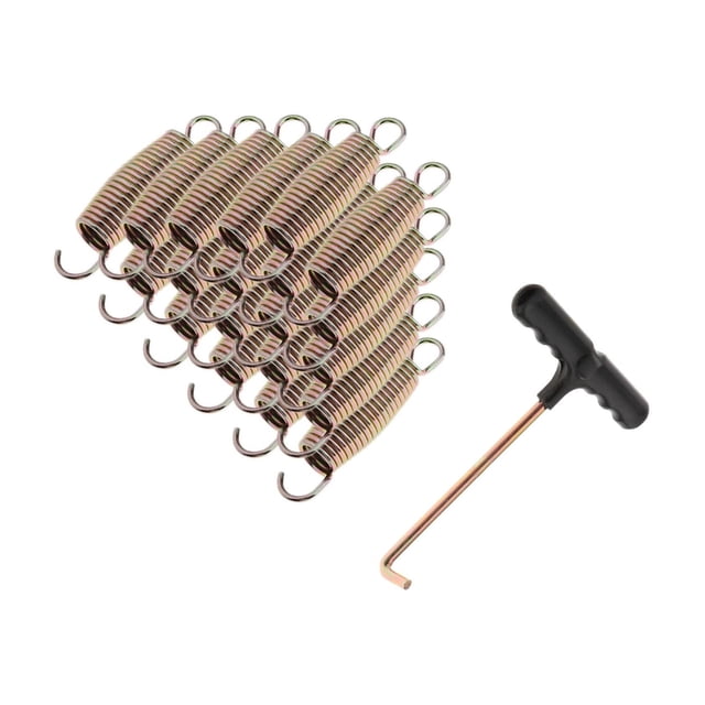 maskred 20Pcs Trampoline Springs Heavy Duty Weather Resistant Trampoline Accessories 10cm Silver 9cm