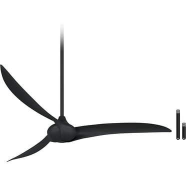 Minka-Aire Wave 65" Ceiling Fan No Light with 3 blades - Coal w/ Extra Downrod - F855-CL-DR