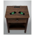 thumbnail image 4 of DecorTech Traditional Rectangular End Table with AC Power and USB Charging Ports, Walnut, 4 of 12