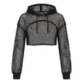 thumbnail image 2 of Ladies Mesh Cover Up With Sun Lightweight Sheer Hooded Beach Overlay For Breathable Casual Swimwear, 2 of 4