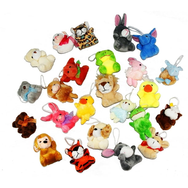 Joyin Toy 24 Pack Mini Animal Plush Toy Assortment (24 units 3 each) Kids  Valentine Gift Easter Egg Filter Party Favors 
