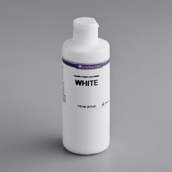 Colorant alimentaire en gel liquide blanc LorAnn Oils - 4 oz. 