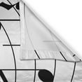 thumbnail image 3 of Ambesonne Music Note Kitchen Curtains, Graphic Design of Sounds, 55"x30", Charcoal Grey and White, 3 of 3