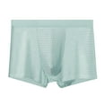 thumbnail image 2 of zeranth Men Ice Silk Mesh Shorts Briefs Mid-rise Elastic Waistband Seamless Fit Panties Breathable Mesh Slim Fit Underwear, 2 of 7