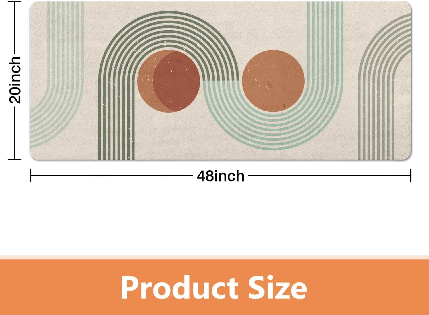 Nutksea Boho Bathroom Rugs Cute Bath Mat Non-Slip Modern Abstract Minimalism Boho Bathroom Mat Soft Machine Washable Boho Floor Mats,20''''x32'''' (Boho Two, 20"x48")