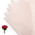 thumbnail image 1 of Papel para envolver flores Uxcell, papel de ramo impermeable, envoltura de color sólido rosa claro, 20 hojas, 1 of 7