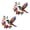 2PCS, variant on Hummingbird Bloom Metal Wall Art 2D Flat Handcrafted Colorful Iron Hanging Sculpture for Garden Patio