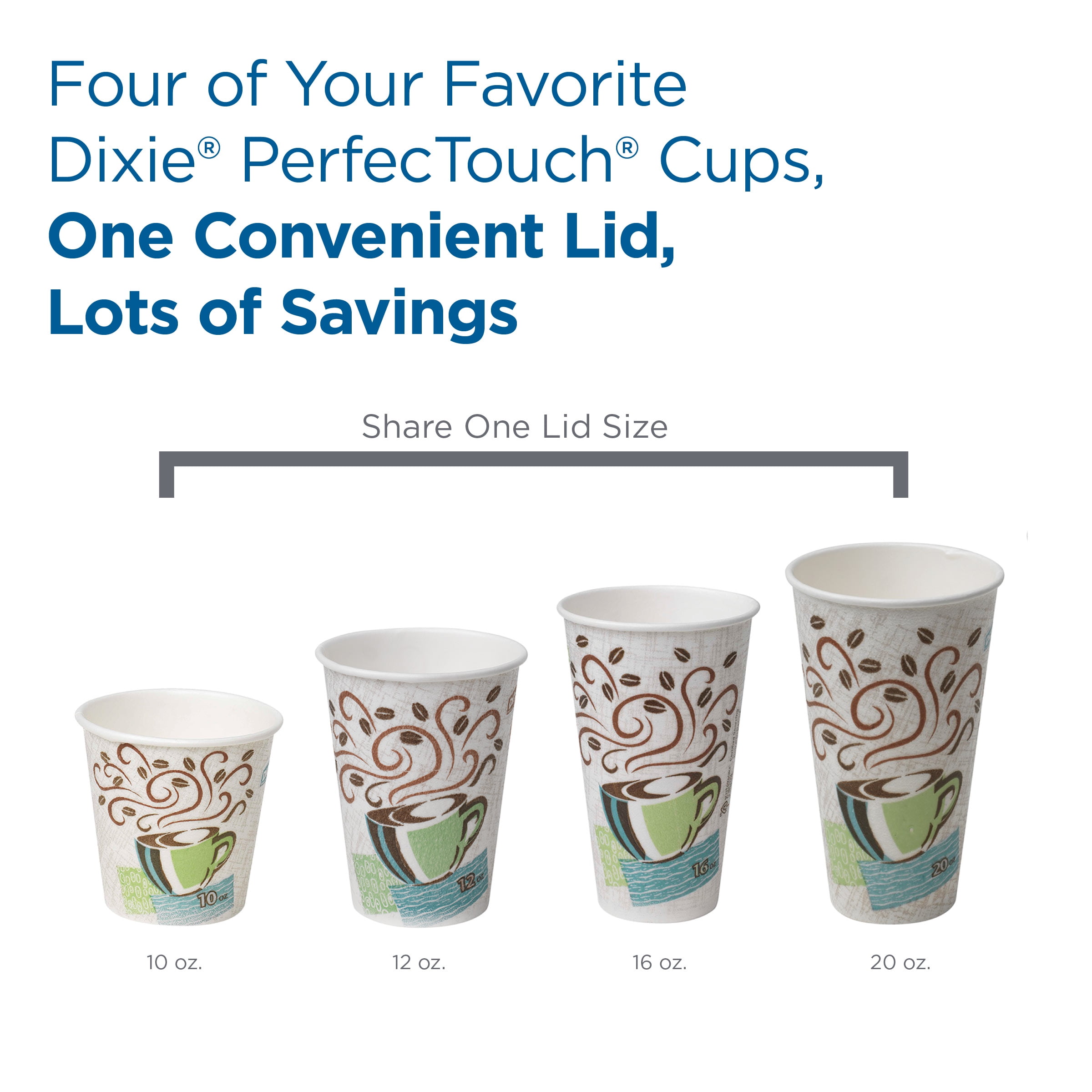 Dixie PerfecTouch 12 Oz 5342DX, 500 Cups Georgia-Pacific Insulated Paper Hot Coffee Cup by GP PRO .1 Pack Coffee Haze 25 Cups Per Sleeve, 20 Sleeves Per Case