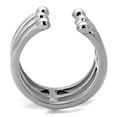 thumbnail image 3 of Luxe Jewelry Designs Women's High Polished Stainless Steel Cuff Ring - Size 7 (Pack of 2), 3 of 4