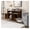 Coffee, variant on Cat Litter Box Enclosure with Double Doors & Scratch Board - Hidden Furniture Cabinet for Cats - Indoor Pet House with Storage - Industrial Style