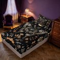 thumbnail image 5 of Homewish Bohemian Butterfly Twin Sheets, Mushroom Flower Bedding, Moon Print Decor, 3-Piece, 1 Flat Sheet, 1 Fitted Sheet and 1 Pillowcase, 5 of 6
