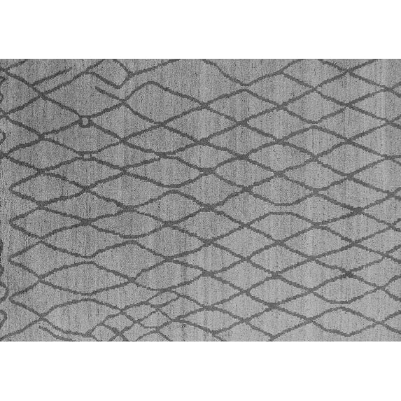 Ahgly Company Indoor Rectangle Oriental Gray Industrial Area Rugs, 4' x 6'