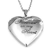Stainless Steel Forever Heart Locket Necklace