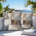thumbnail image 4 of Gradient Art Outdoor Pillow Covers Pack of 2 Grey Beige Blue Abstract Vintage Painting Retro Waterproof Throw Pillow Covers Decorative Cushion Cases for Patio Garden Tent Balcony Couch 20x20 inch, 4 of 8