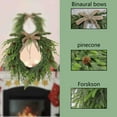 thumbnail image 5 of CREATITOY 15.75 Inch Christmas Norfolk Pine Wreath Front Door Wall Decor Festive Design Perfect for Home Entryway Decor Holiday Interior and Christmas Supply, 5 of 6