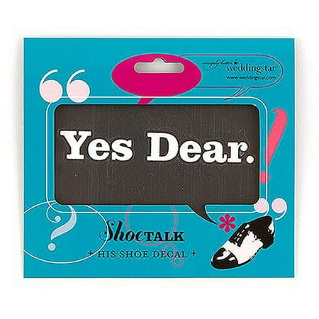 Weddingstar 9129 Yes Dear "Shoe Talk" Stick on Decals for Shoes - For Him (Yes Dear)