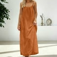 thumbnail image 2 of GDREDA Robe Maxi Sans Manches pour Femmes, Dos Ouvert, Coupe Ample, Robe de Maison Décontractée, Tenue d'Intérieur, Robe de Maison, Couvre-Maillot, Orange, P, 2 of 8