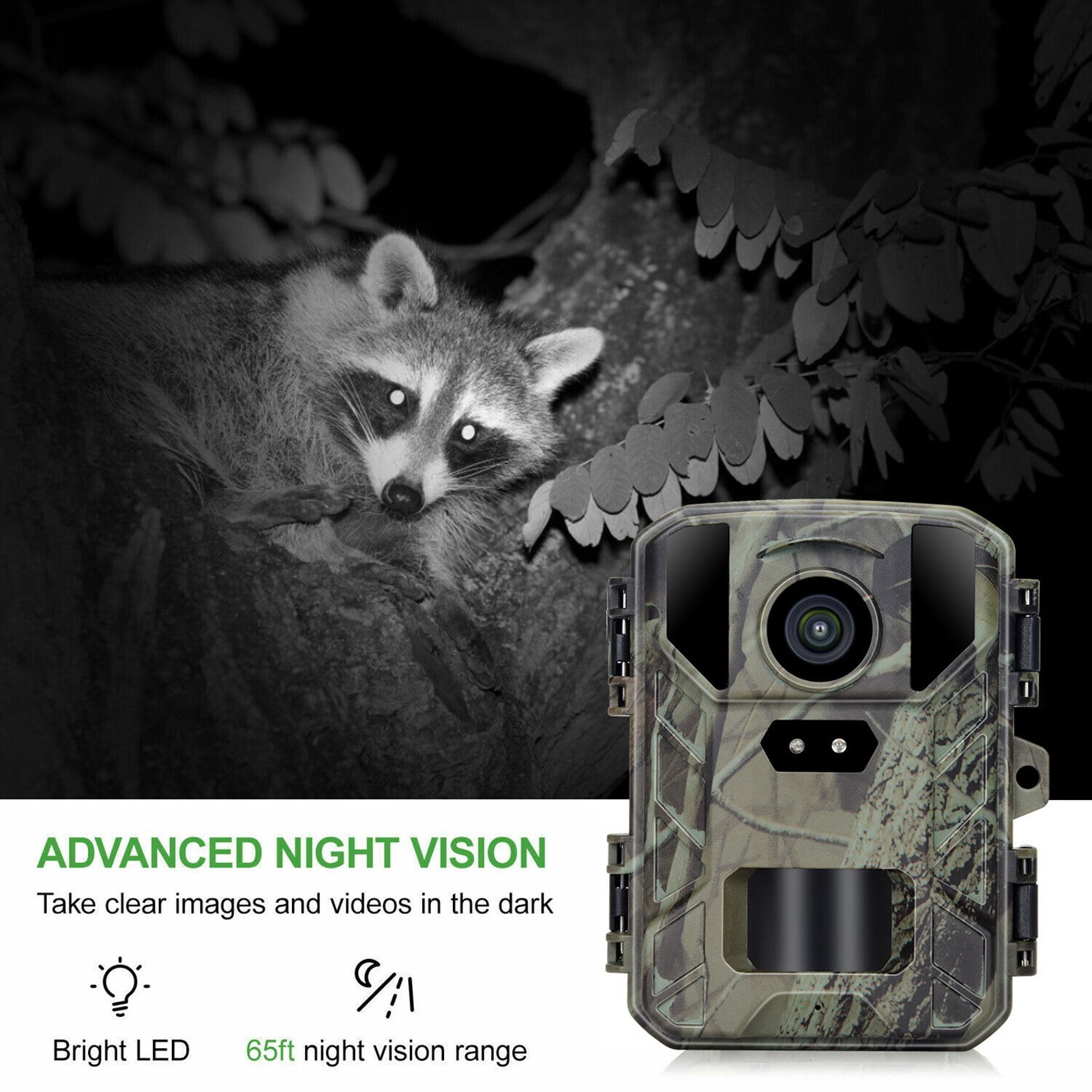 Mini Trail Camera 24MP 1080P Night Vision Waterproof Hunting Camera