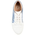 thumbnail image 4 of Journee Womens Lynz Two-Tone Lace-Up Sneakers, Widths Available, 4 of 8
