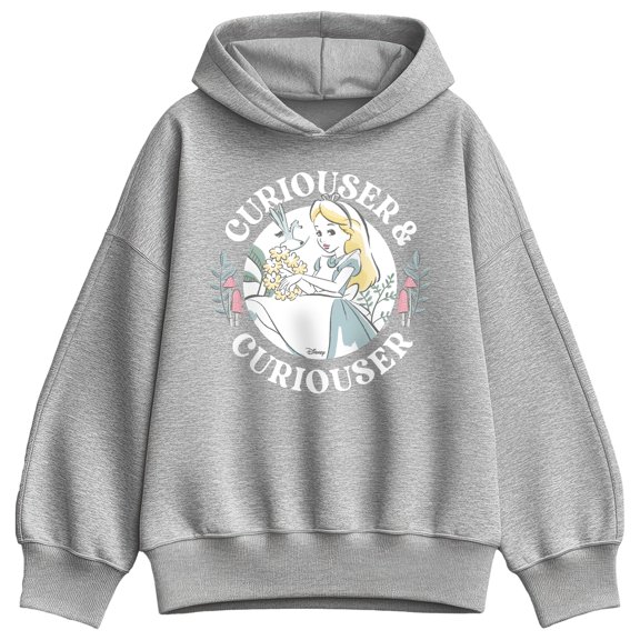 Alice In Wonderland - Curiouser And Curiouser Women's Oversized Fleece Hoodie Sweatshirt