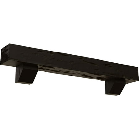 

Ekena Millwork 8 H x 8 D x 48 W Pecky Cypress Faux Wood Urethane Fireplace Mantel Kit W/ Ashford Corbels Natural Ash