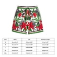 thumbnail image 4 of Women's Casual Shorts,Tropical Fruit Print , Pink Gingham Drawstring Elastic Waist Summer Beach Shorts, High Waist Loose Vacation Board Shorts, 4 of 4