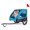 Blue, variant on Pet Bike Trailer with Safety Flag and Detachable Bags, 2-in-1 Pet Stroller Cart Bicycle Carrier with Quick Release Wheels, Folding Pet Stroller Cart for Small Medium Pets, Blue