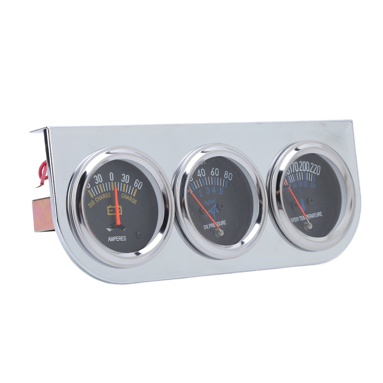 Triple Gauge Cluster, AMP Meter Triple Gauge Kit For 12V Vehicles