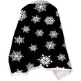 thumbnail image 2 of CoCopeaunt Wearable Blanket Flannel Shawl Blanket, Oversized Fleece Throw Blankets Snowflake Poncho, Cozy Gifts For Women, 47 X 59\\, 2 of 6