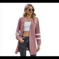 thumbnail image 2 of Cárdigan de Larga con Abertura Frontal para Mujer Rosa L, 2 of 10