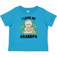 thumbnail image 3 of Inktastic Cute Sloth I Love My Grandpa with Green Leaves Boys or Girls Baby T-Shirt, 3 of 5