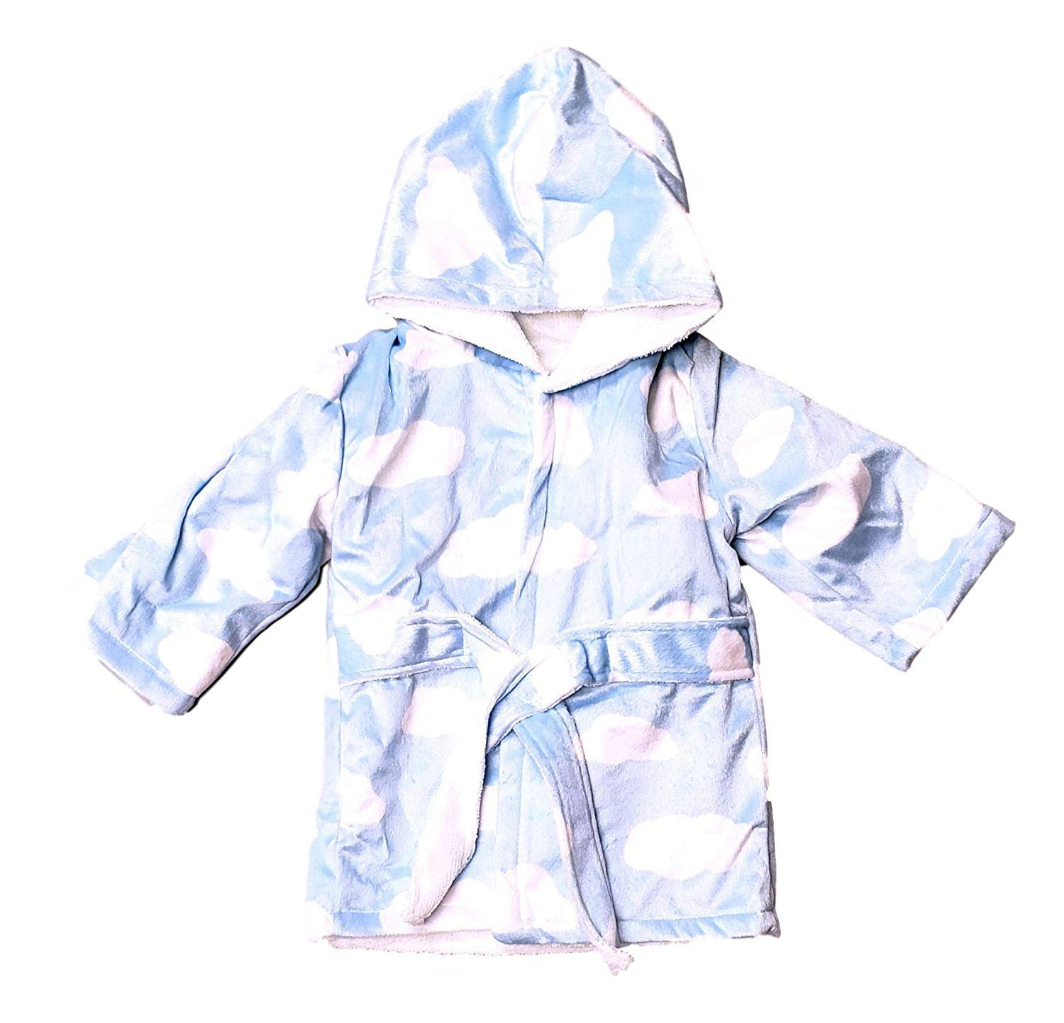 Toddler Unisex Baby Robe Hooded Fleece Bathrobe and Towel for Kids 9-36 Month 