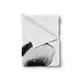 thumbnail image 2 of Eye Soft Flannel Fleece Throw Blanket, Flirty Woman Eyes and Thick Lashes Beauty Glamor Youth, Cozy Plush for Indoor and Outdoor Use, 50" x 60", Blue Black Pale Grey, by Ambesonne, 2 of 5