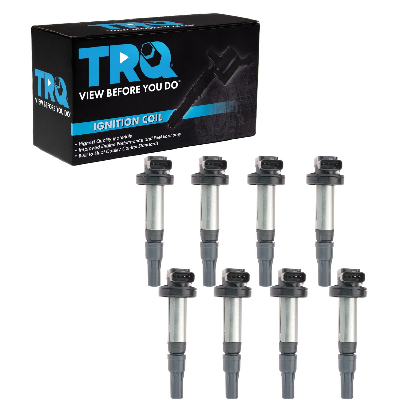TRQ Ignition Coils Kit Set of 8 NEW for Jaguar Land Rover V8 ICA61595
