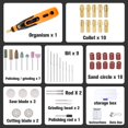 thumbnail image 4 of 46pcs Cordless Rotary Tool Kit 3.6V Power Electric Rotary Tool 5000-15000 RPM 3-Speed Rotary Accessory Kit USB Charging Power Tool for Sanding Polishing Carving Cutting DIY Crafts, 4 of 10