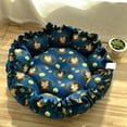 thumbnail image 2 of AUQ Cat Beds,Dual-Purpose Small Cat Bed,Orthopedic Dog Bed,Purple,15.75in, 2 of 4