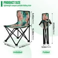 thumbnail image 3 of 600D Oxford Camping Chair Portable Foldable Chair Supports 220 lbs for Picnic, Fishing, Backpacking Pink Abstract Floral Patterns, 3 of 8