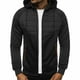 thumbnail image 4 of pstuiky manga larga de hombre, Chaqueta tipo cárdigan con capucha y cremallera de manga larga con empalmes de color liso para hombre Tops casuales para hombres l, 4 of 8