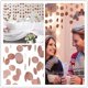 thumbnail image 4 of Suministros de fiesta de oro rosa Glitter Grand Paper Dots Hanging-4 Pack 65 pies para despedida de soltera, boda, decoración de fiesta de cumpleaños Kuyhfg Bienvenido a Kuyhfg, 4 of 4