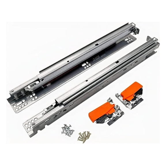 21 Inch Drawer Slides, Full Extension, Soft Close Undermount - 100 Lbs Capacity (Pair)