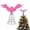 Pink, variant on Ghost Miniature Tree Topper 10in Felt Metal Base for Halloween Party(wxx)