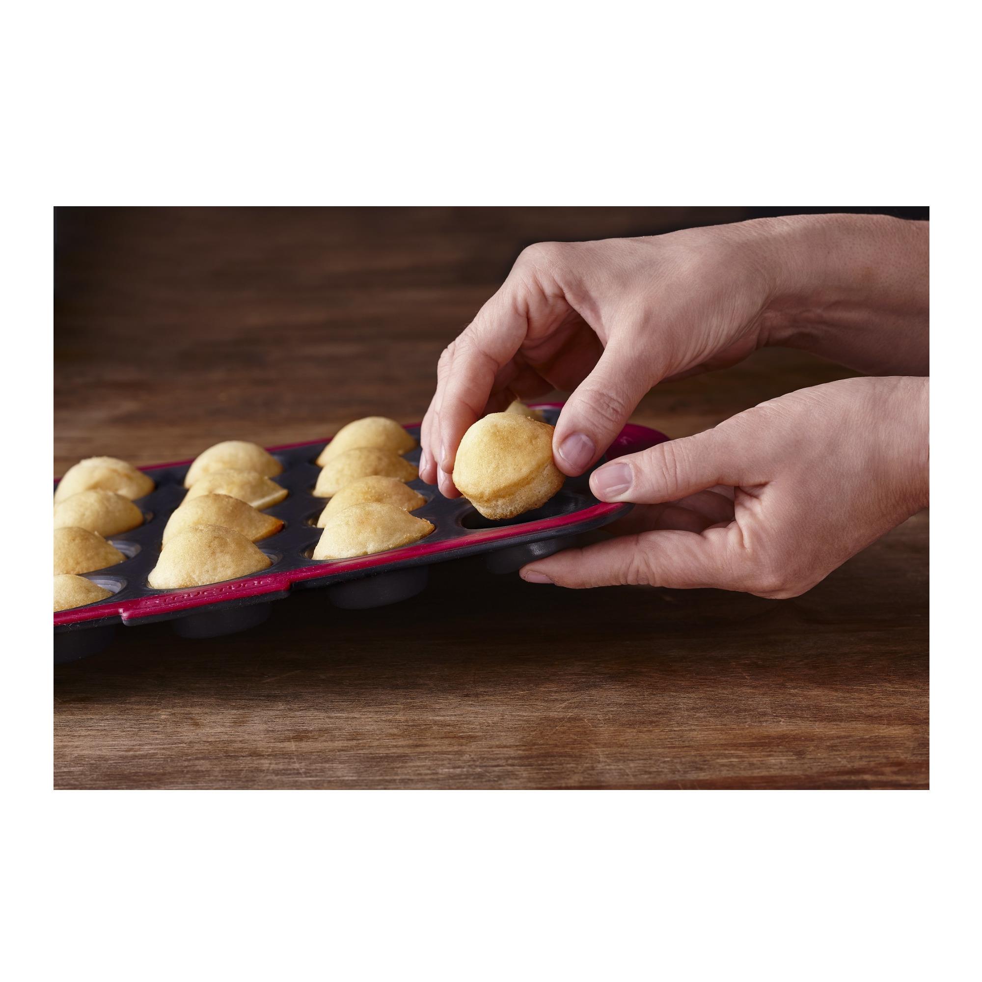 Trudeau Maison Structure Pro Mini Muffin Pan Fuchsia/Gray-20 Cavity