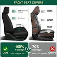 thumbnail image 4 of DIKSOAKR Car Seat Covers Full Set for Ford Explorer 2004-2024 2025 Faux Leather Waterproof Comfort Full Set Car Seat Covers Lumbar Support Seat Cushion Black,Full Set(2 Row 5 Seats), 4 of 9