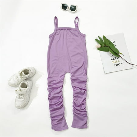 

NIUREDLTD Kids Toddler Baby Children Girls Solid Summer Sleeveless Beach Clothes