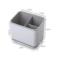 thumbnail image 2 of Jau de palillos de plástico Estante de secado Cubiertos Tenedor Cuchillo Estante Titur para escritorio Restaurante Hotel Cafe Hogar Cocina Gris Baoblaze Caja de almacenamiento de cubiertos, 2 of 8