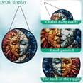 thumbnail image 2 of Sun and Moon Stained Glass Suncatcher – Handmade Window Hanging, Metal Chain Decor, Outdoor Garden Gift for Women, Christmas Gift, 2 of 4