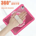 thumbnail image 4 of ELEHOLD Case for iPad Air 11 inch 2024/Air 4th/5th Gen/iPad Pro 11" 2022/2021/2020/2018,Shockproof Silicone 360° Rotate Stand Case Heavy Duty Cover with Pencil Holder/Hand Strap/Shoulder Strap,Rose, 4 of 9