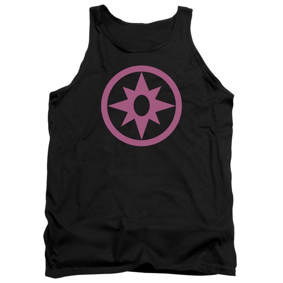 Green Lantern Pink Emblem Adult Tank Top Black